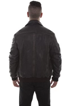 Zip Front Leather Jacket