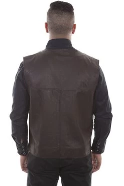 Rugged Lambskin Button Front Vest