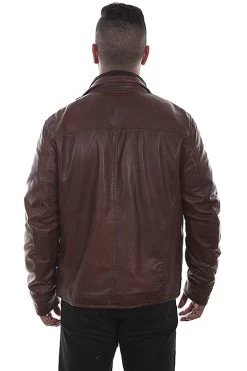 Leather Jacket With Quilted Front Insert