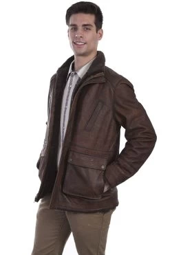 Classic Leather Car Coat