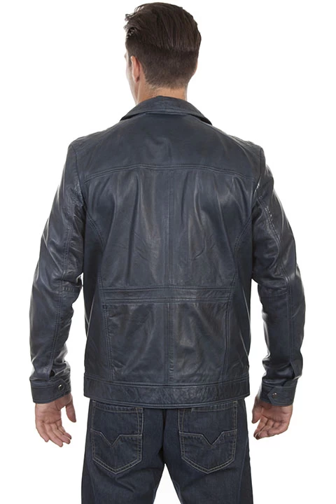 Lambskin Zip Front Jacket With Pointed Collar 2 Lambskin Zip Front Jacket With Pointed Collar - Image 2