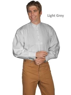 Western Shirt With Puff Sleeves And Band Collar -WildWestFashionFinds 500020 BUR preview 03