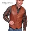 Lambskin Button Front Vest