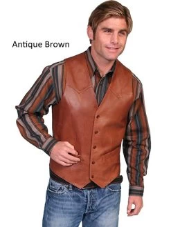 Lambskin Button Front Vest