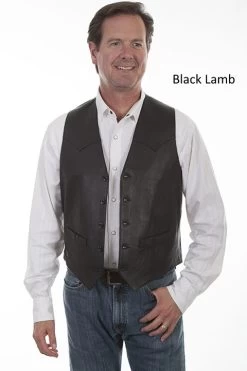 Lambskin Button Front Vest -WildWestFashionFinds 503 19820Vest 04