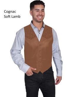 Leather Vest With Ostrich Trim 8 Leather Vest With Ostrich Trim -WildWestFashionFinds 607 178 preview 04