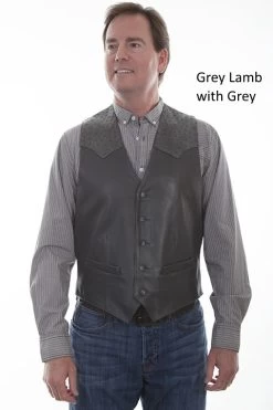 Leather Vest With Ostrich Trim 9 Leather Vest With Ostrich Trim -WildWestFashionFinds 607 178 preview 05