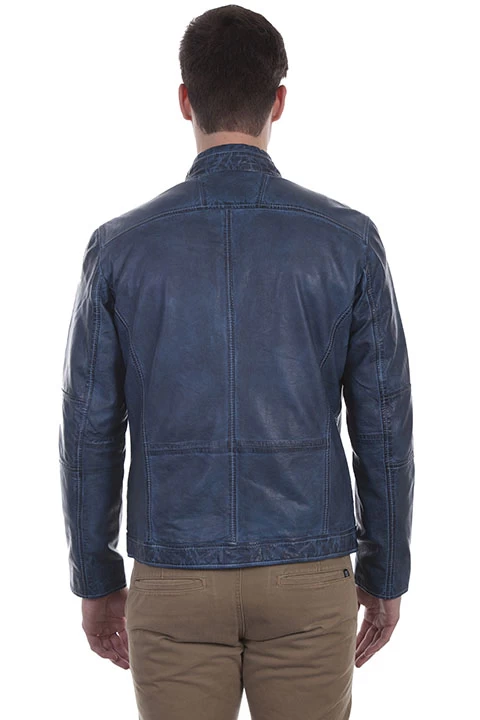 Lambskin Zip Front Jacket With Stand Up Collar 2 Lambskin Zip Front Jacket With Stand Up Collar - Image 2