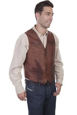 Classic Western Leather Vest