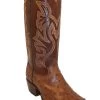 Tobacco Full Quill Ostrich Western Fancy Stitch Cowboy Boots