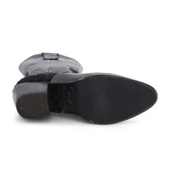 Basanti Zipper Boots Black Rustic Leather With Black Lace -WildWestFashionFinds Basanti20tall20boots20black20rustic20leather20black20lace 06