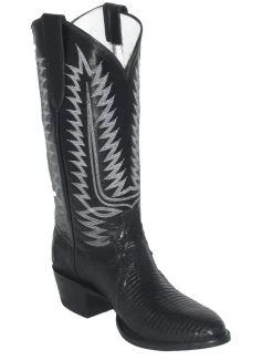 Black Lizard Western Fancy Stitch Cowboy Boots