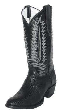 Black Lizard Western Fancy Stitch Cowboy Boots -WildWestFashionFinds Black Lizard Fancy Stitch Cowboy Boots 844 03