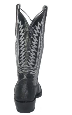 Black Lizard Western Fancy Stitch Cowboy Boots -WildWestFashionFinds Black Lizard Fancy Stitch Cowboy Boots 844 04