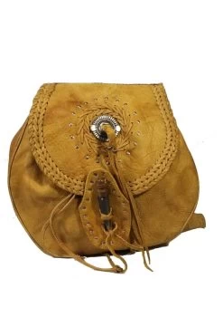 Coby Leather Hand Laced Flap Concho Studded Backpack -WildWestFashionFinds Coby Backpack Black20650x975 03