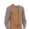 Old West Black Cotton Canvas Vest Small
