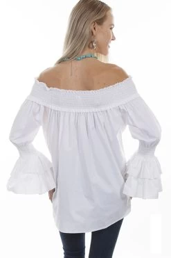 Smocked Neck Blouse
