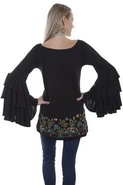 Ruffled Sleeve Tunic