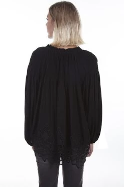 Lace Button Front Blouse