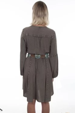 Hi/lo Acid Wash Dress