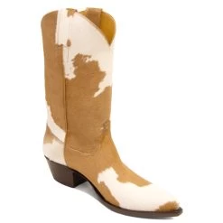 Handmade Holstein Hair On Cowhide Cowboy Boots