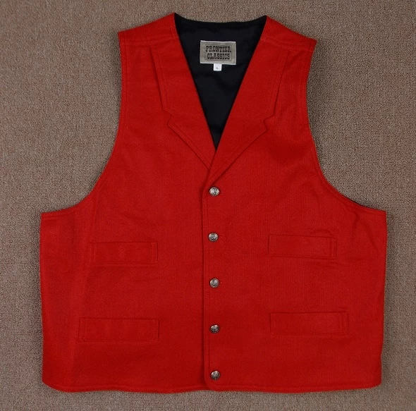 Merrick Red Felt Old West Vest 1 Merrick Red Felt Old West Vest