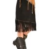 Sioux Suede Skirt With Contrast Leather Belt