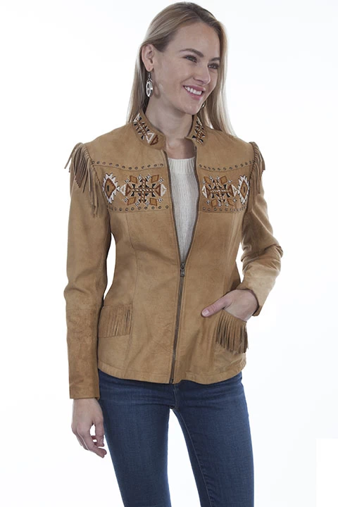 Soft Suede Fringe And Beaded Jacket 1 Soft Suede Fringe And Beaded Jacket
