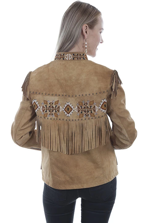 Soft Suede Fringe And Beaded Jacket 2 Soft Suede Fringe And Beaded Jacket - Image 2