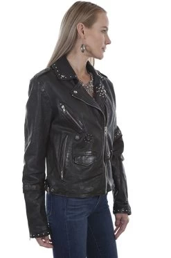 Studded Leather Motorcycle Jacket