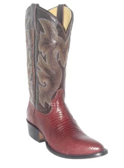 Red Brown Lizard Western Fancy Stitch Cowboy Boots