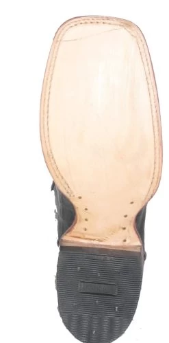 Black Lizard Western Fancy Stitch Cowboy Boots With Square Toe -WildWestFashionFinds Lizard Square Toe Fancy Stitch Cowboy Boot 844Q 06