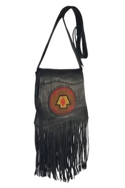 Fringe Leather Medicine Shoulder Cross Body Bag