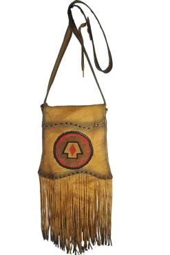 Fringe Leather Medicine Shoulder Cross Body Bag -WildWestFashionFinds Medicine Bag Black20650x975 04
