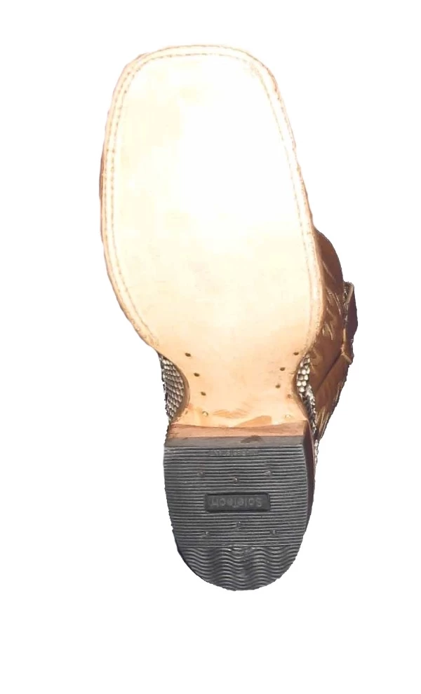 Natural Python Western Rancher Cowboy Boots With Square Toe 6 Natural Python Western Rancher Cowboy Boots With Square Toe - Image 6