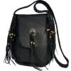 Old Faitful Concho Front Leather Shoulder Cross Body Bag