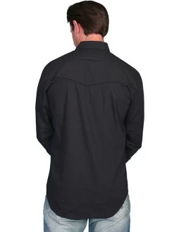 Poly/rayon Blend Snap Front Shirt -WildWestFashionFinds P 810 WHT preview 03