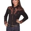 Poly/rayon Blend Snap Front Blouse