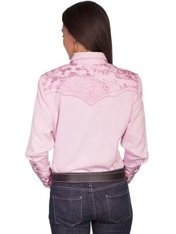 Poly/rayon Blend Snap Front Black Blouse (XSmall) -WildWestFashionFinds PL 654 TUR preview 10 1