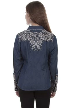 Embroidered Poly/rayon Blend Blouse -WildWestFashionFinds PL 866 preview 04