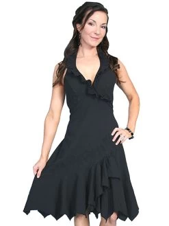 100% Peruvian Cotton Ruffled Halter Dress