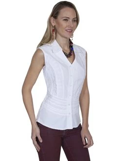 Cotton Sleeveless Blouse
