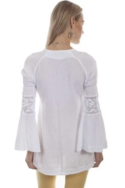 Peruvian Cotton Top With Crochet Detailing