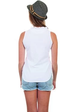 Sleeveless Cotton Blouse