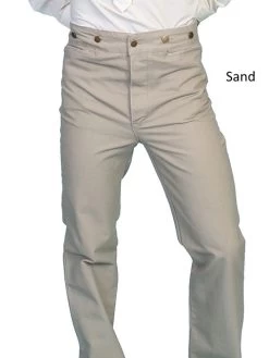 Cotton Canvas Pants -WildWestFashionFinds RW040 BLK preview 03