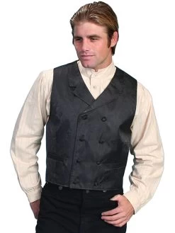 Beautiful Double Breasted Vest With Notched Lapels