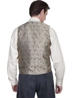 Wide Notched Lapel Double Breast Vest -WildWestFashionFinds RW227B preview 08