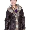 Stylish Mottled Faux Shearling Jacket