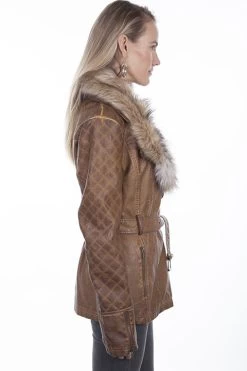 Faux Fur Trim Jacket -WildWestFashionFinds Scully20802920Faux20fur20trim20jacket 03