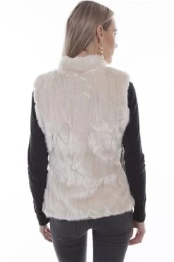 Faux Fur Vest With Stand Up Collar -WildWestFashionFinds Scully20805420Faux20fur20vest20stand20up20collar 04